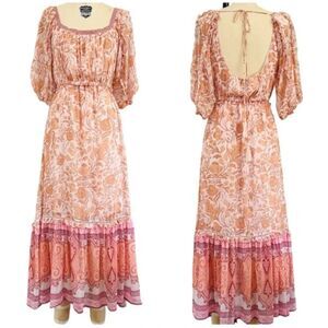 Secret Mission x Super Natural Maxi Dress – Boho Ruffle, Size M